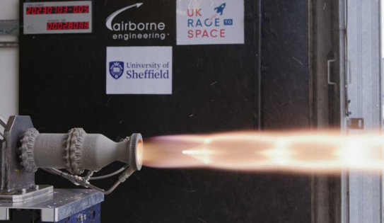 谢菲尔德大学学生的首台金属打印技术液体火箭发动机打破纪录